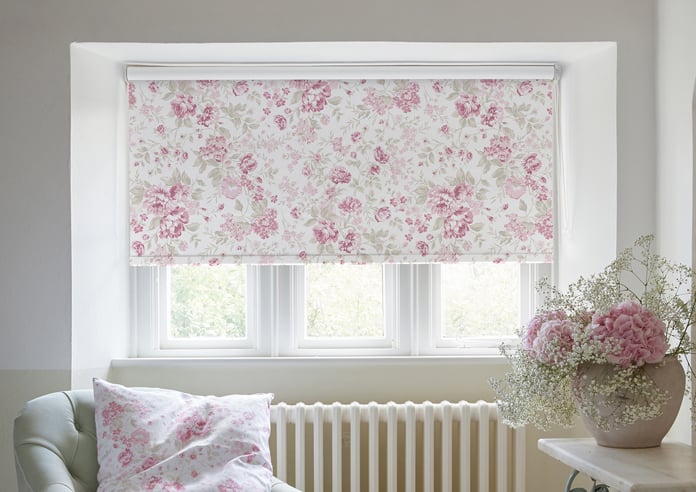 Shabby Chic by Rachel Ashwell Romantic Rose (Blackout), Pink - Twist&Fit Roller Blind - Image 3